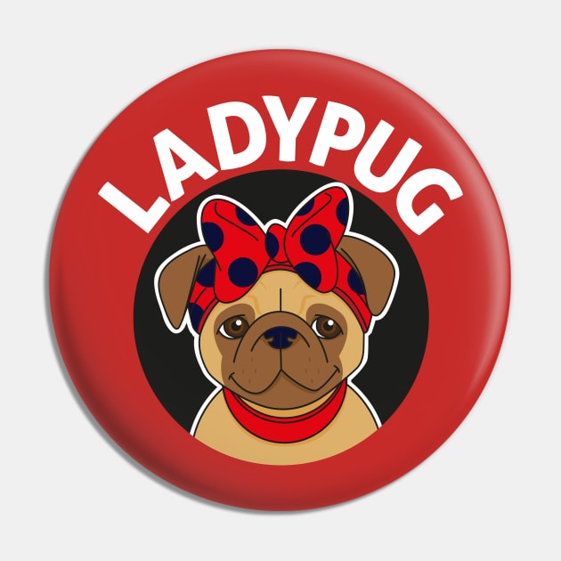 LadyPug funny pug design Pin by Bubsart78