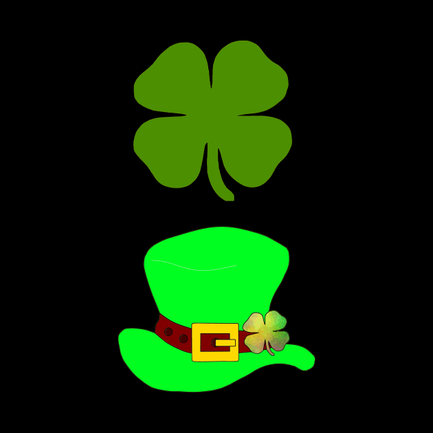 Four Leaf Clover St Patricks Day -  St Patricks Day Art by SartorisArt1