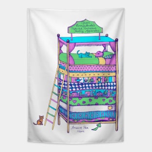 Queen Ermintrude's Patented Princess Testing Apparatus Tapestry