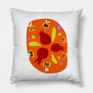 Pomegranates and Bees Pillow