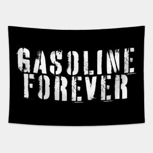 Gasoline Forever - white grunge Tapestry