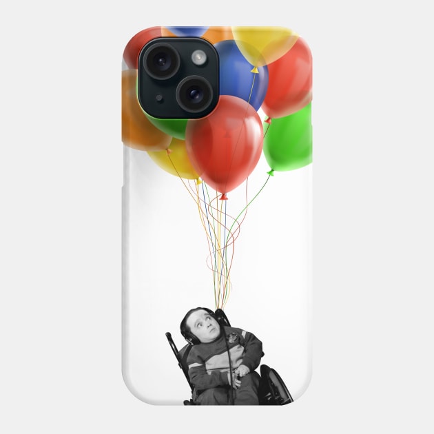 Eric the Actor Flying with Balloons Phone Case by Howchie