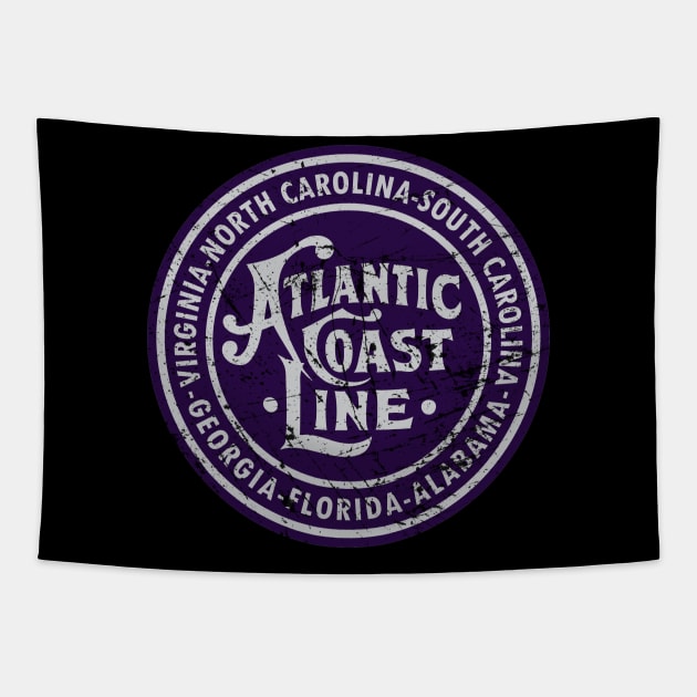 Distressed Atlantic Coast Line Railroad Tapestry by Railway Tees For All