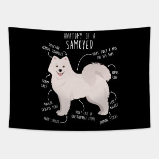 Samoyed Dog Anatomy Tapestry