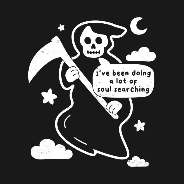 Funny Grim Reaper, Soul Searching Joke, Goth Humor by SmokingPencils
