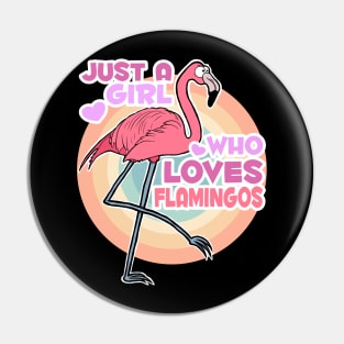 Just a Girl who loves Flamingos Pin