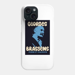 Georges Brassens Tribute Design - Poesie et Chansons Phone Case