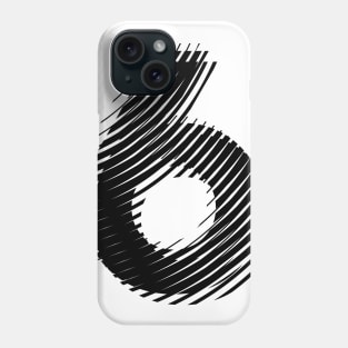 blurred 6 in black Phone Case