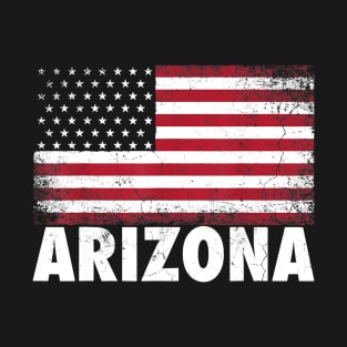 4th of July Gift Arizona American Flag USA Patriotic Vintage T-Shirt