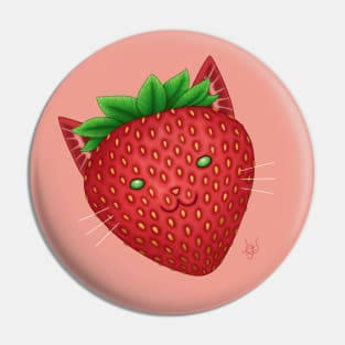 Strawberry-Cat Pin