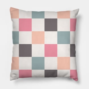 Summer Checkerboard Pattern Retro Vintage Pillow