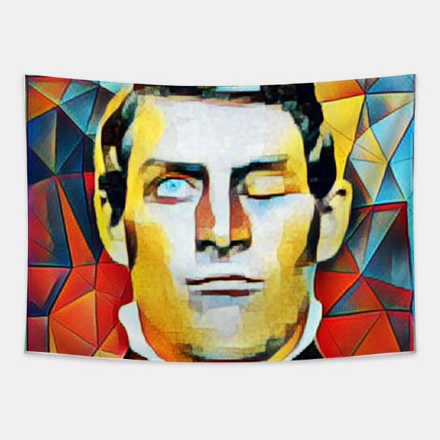 Phineas Gage Abstract Portrait | Phineas Gage Artwork 2 Tapestry by JustLit