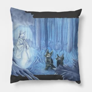 Fennec Foxes: Blue Pillow