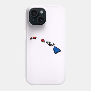 Red, White, and Blue Hawaii Outline Phone Case