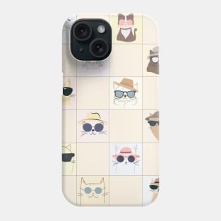 Check Meowt - Cat Check Board Pattern - Cat Checkers - Minimalistic Phone Case