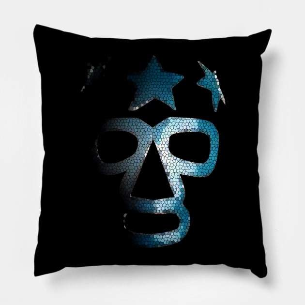 Masked Superstar in stained glass Pillow by Federation Skum Kosplay