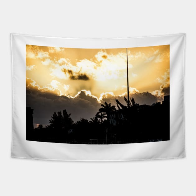 Sunrise - Golden sky Tapestry by byEstherReid