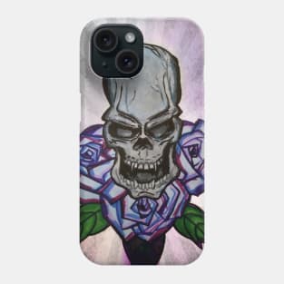 Skull flowers Phone Case