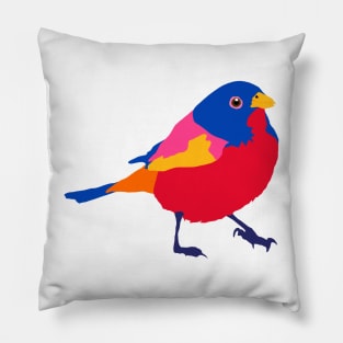 Painted Bunting Bird Pillow