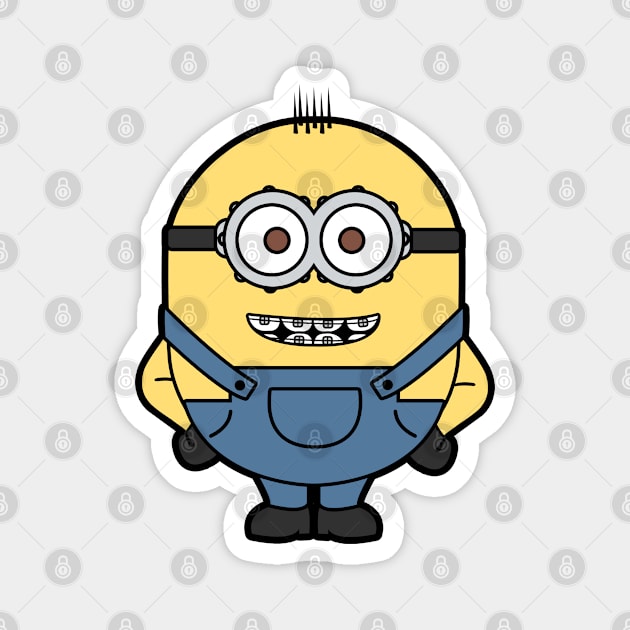 Minions Otto Retro Japanese Magnet by mighty corps studio