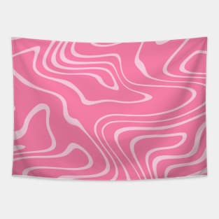 Pink Abstract Swirl Pattern Tapestry