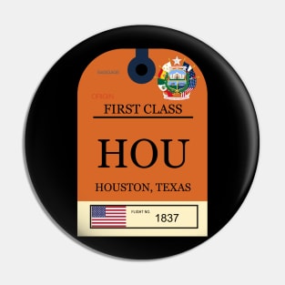 Houston airport strap tag Pin