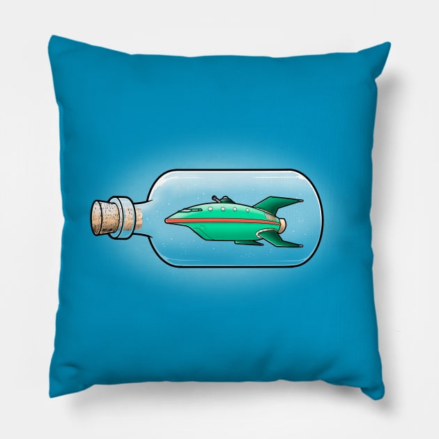 Express bottle Pillow by Cromanart