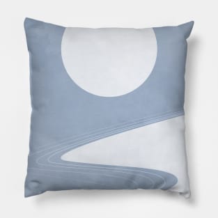 Moon and Road - Minimalist Scandinavian 2 Pillow