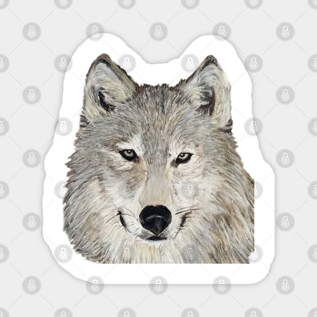 Wolf No. 1 Magnet by CarolineArts