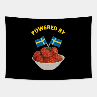 Powered by Swedish Meatballs Tapestry