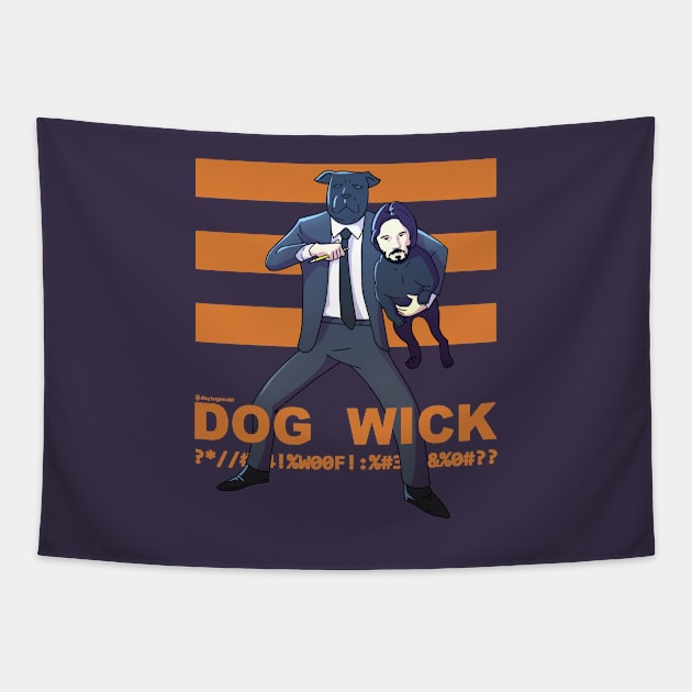 Dog Wick Tapestry by DäyteGroshi