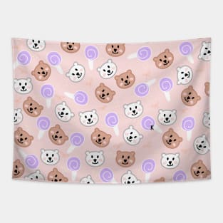 I love bear cut bear candy Tapestry