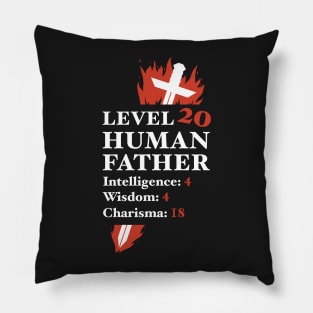 Level 20 Father DnD Dad Gift Shirt Pillow