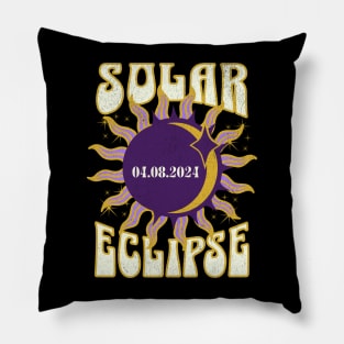 Solar Eclipse Vintage Pillow