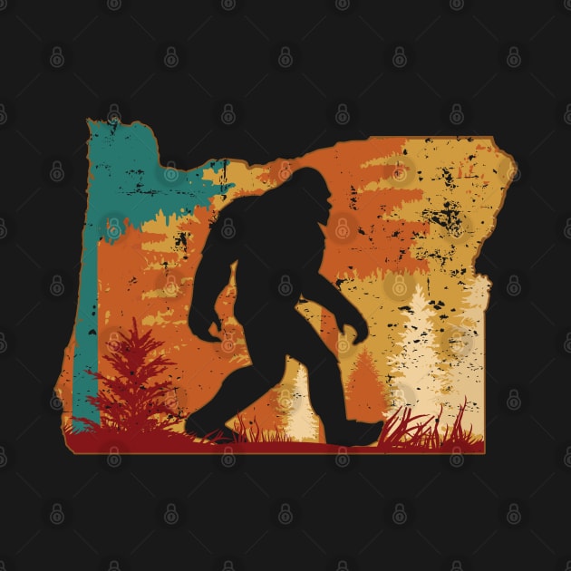 Bigfoot Retro Vintage Sasquatch Oregon by ryanjaycruz