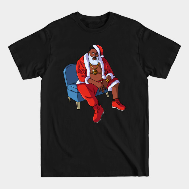 Black Santa Claus Gangster Christmas - Black Santa Claus - T-Shirt