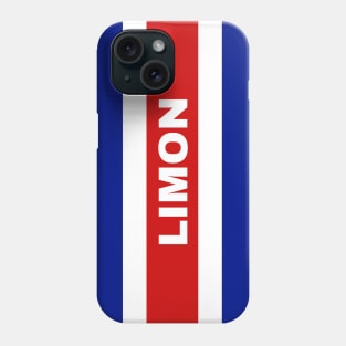 Limon City in Costa Rican Flag Colors Phone Case