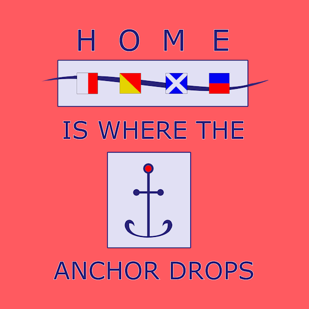 Nautical Home Anchor T Shirt by DISmithArt