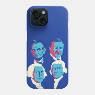 Pop Art Mount Rushmore Presidents // Washington Jefferson Lincoln Roosevelt // Presidents Day Phone Case