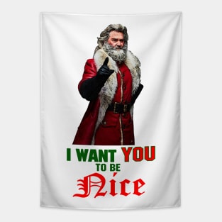 Santa - Be Nice Tapestry