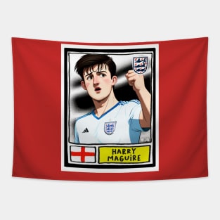 Harry Maguire Cartoon Card Tapestry