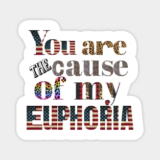 euphoria usa army textured Magnet