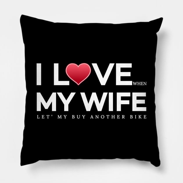 I love my wife, funny husband Pillow by Lekrock Shop