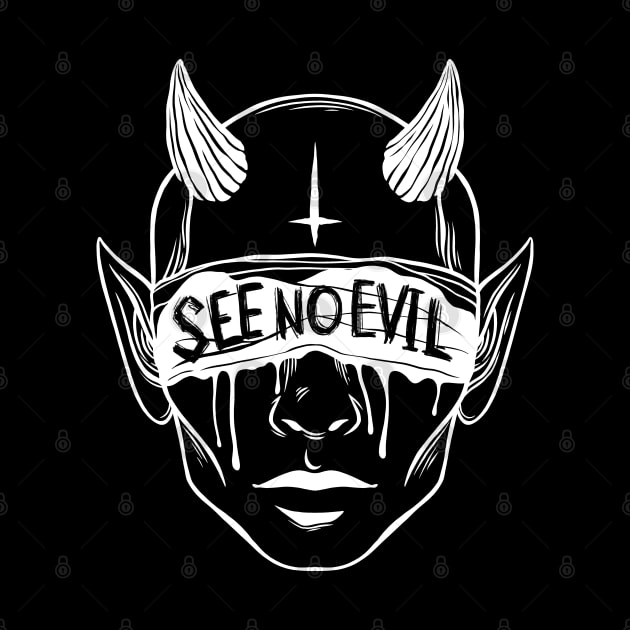 Devils head. See no evil by OccultOmaStore