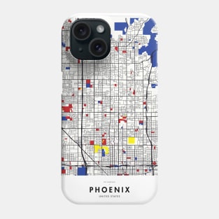 Phoenix (United States) Map x Piet Mondrian Phone Case