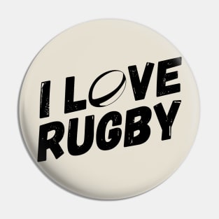 I Love Rugby Pin