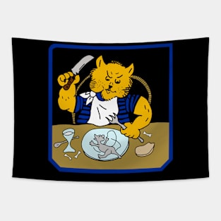 Cat dinner time Tapestry