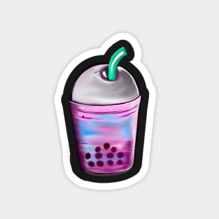 Bubble tea - Boba tea, boba juice, tapioca tea, pearl tea, pearl milk tea, tea shop Magnet