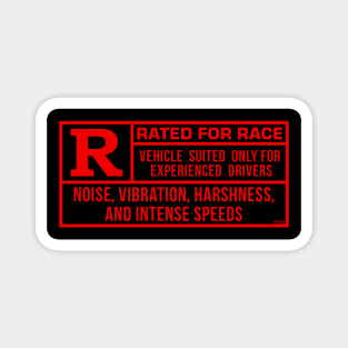 Rated R For Race - Black/Red Magnet