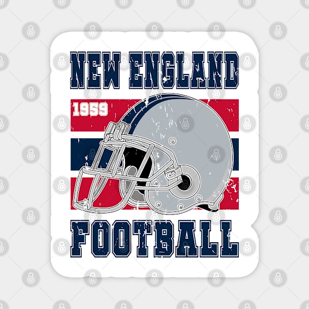 New England Retro Football Magnet by Arestration